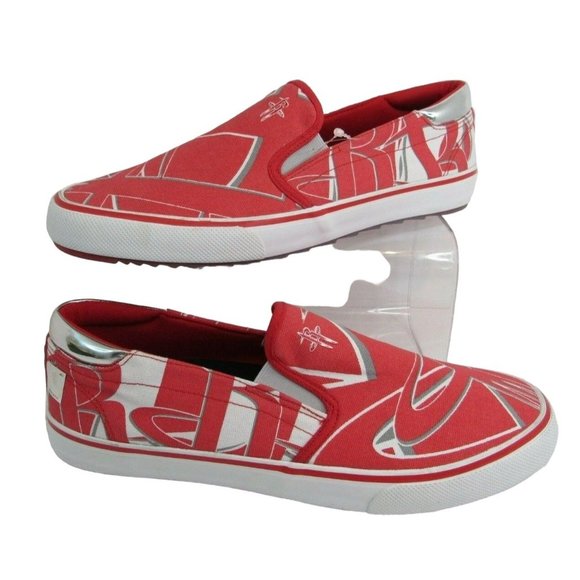 NBA Lab Houston Rockets Slip On Canvas Shoes Sneakers Men's Size 11 - Picture 4 of 9